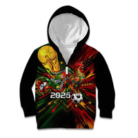 Personalized Portugal Football Champions 2026 Kid Hoodie Rooster Mascot Comic Trophy Soccer Ball