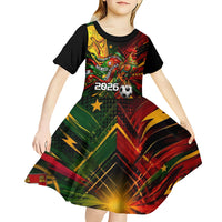 Personalized Portugal Football Champions 2026 Kid Short Sleeve Dress Rooster Mascot Comic Trophy Soccer Ball