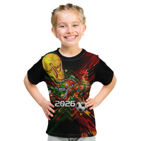 Personalized Portugal Football Champions 2026 Kid T Shirt Rooster Mascot Comic Trophy Soccer Ball