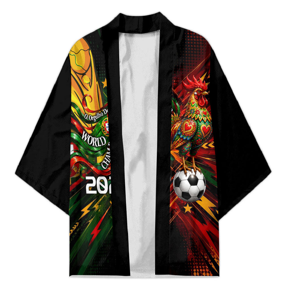 Personalized Portugal Football Champions 2026 Kimono Rooster Mascot Comic Trophy Soccer Ball