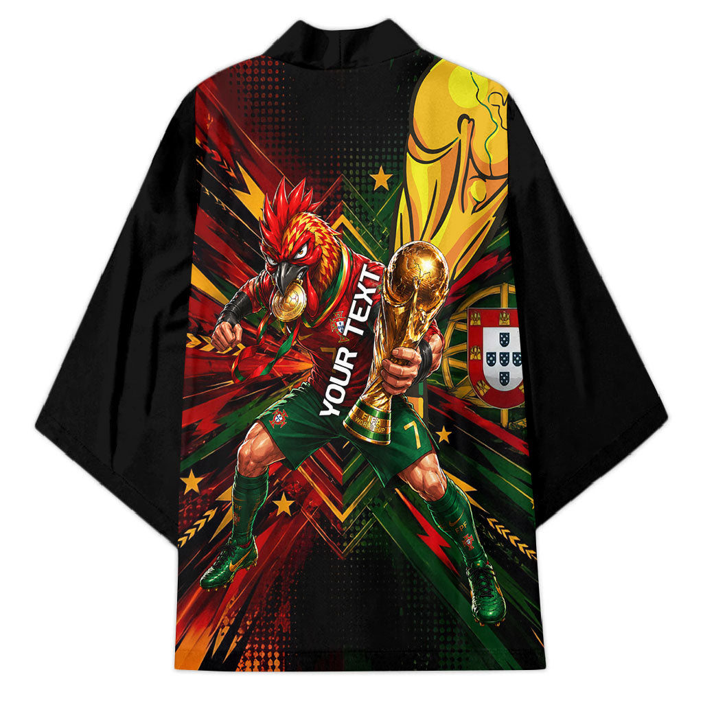 Personalized Portugal Football Champions 2026 Kimono Rooster Mascot Comic Trophy Soccer Ball