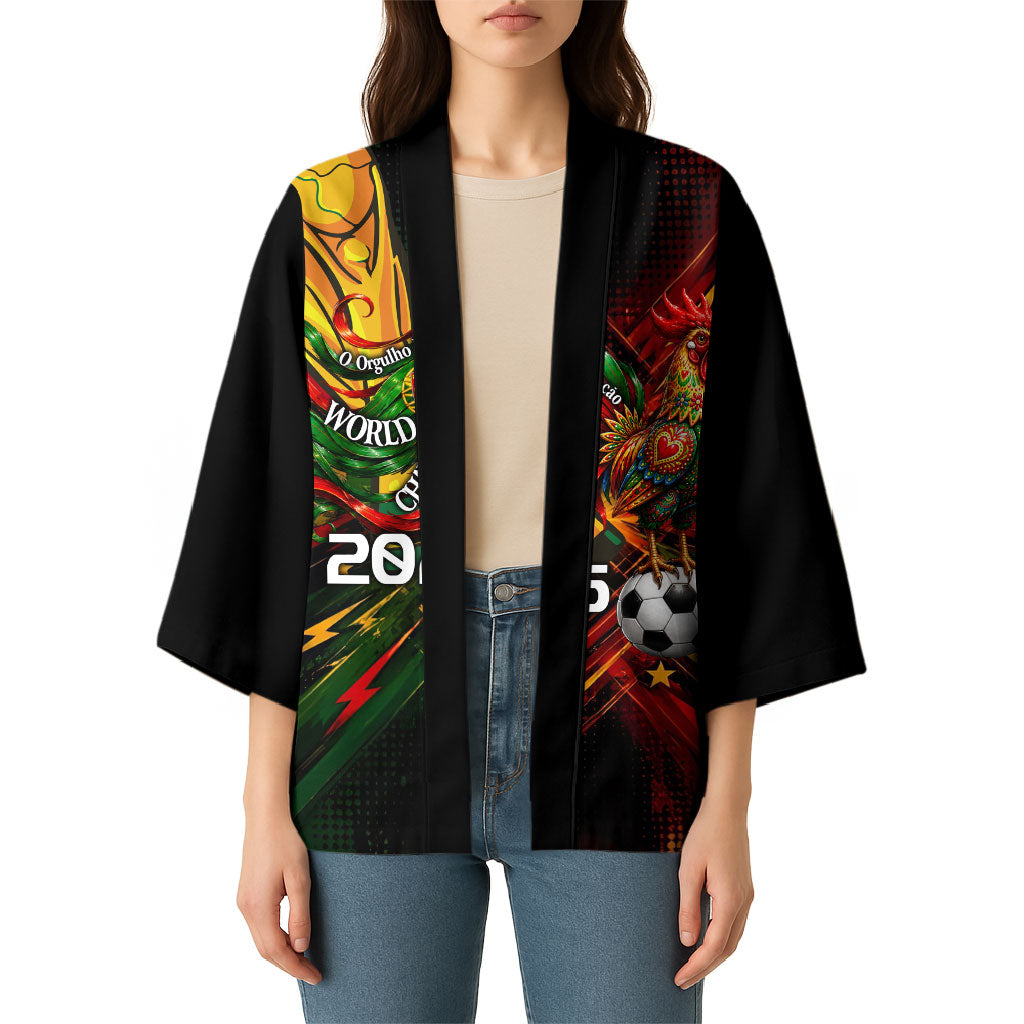 Personalized Portugal Football Champions 2026 Kimono Rooster Mascot Comic Trophy Soccer Ball
