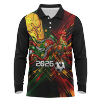 Personalized Portugal Football Champions 2026 Long Sleeve Polo Shirt Rooster Mascot Comic Trophy Soccer Ball