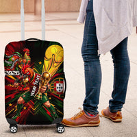 Personalized Portugal Football Champions 2026 Luggage Cover Rooster Mascot Comic Trophy Soccer Ball