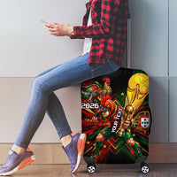 Personalized Portugal Football Champions 2026 Luggage Cover Rooster Mascot Comic Trophy Soccer Ball