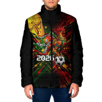 Personalized Portugal Football Champions 2026 Padded Jacket Rooster Mascot Comic Trophy Soccer Ball