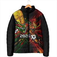 Personalized Portugal Football Champions 2026 Padded Jacket Rooster Mascot Comic Trophy Soccer Ball