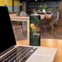 Personalized Portugal Football Champions 2026 Skinny Tumbler Rooster Mascot Comic Trophy Soccer Ball
