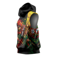 Personalized Portugal Football Champions 2026 Sleeveless Hoodie Rooster Mascot Comic Trophy Soccer Ball