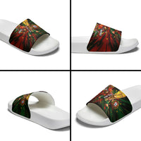 Personalized Portugal Football Champions 2026 Slide Sandals Rooster Mascot Comic Trophy Soccer Ball