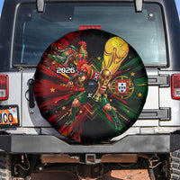 Personalized Portugal Football Champions 2026 Spare Tire Cover Rooster Mascot Comic Trophy Soccer Ball