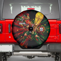 Personalized Portugal Football Champions 2026 Spare Tire Cover Rooster Mascot Comic Trophy Soccer Ball