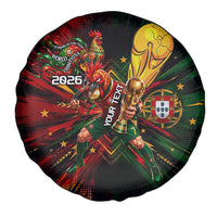 Personalized Portugal Football Champions 2026 Spare Tire Cover Rooster Mascot Comic Trophy Soccer Ball