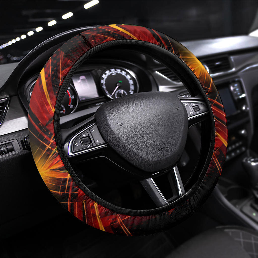 Portugal Football Champions 2026 Steering Wheel Cover Rooster Mascot Comic Trophy Soccer Ball
