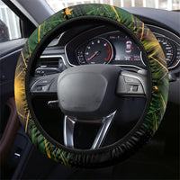 Portugal Football Champions 2026 Steering Wheel Cover Rooster Mascot Comic Trophy Soccer Ball