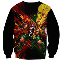 Personalized Portugal Football Champions 2026 Sweatshirt Rooster Mascot Comic Trophy Soccer Ball