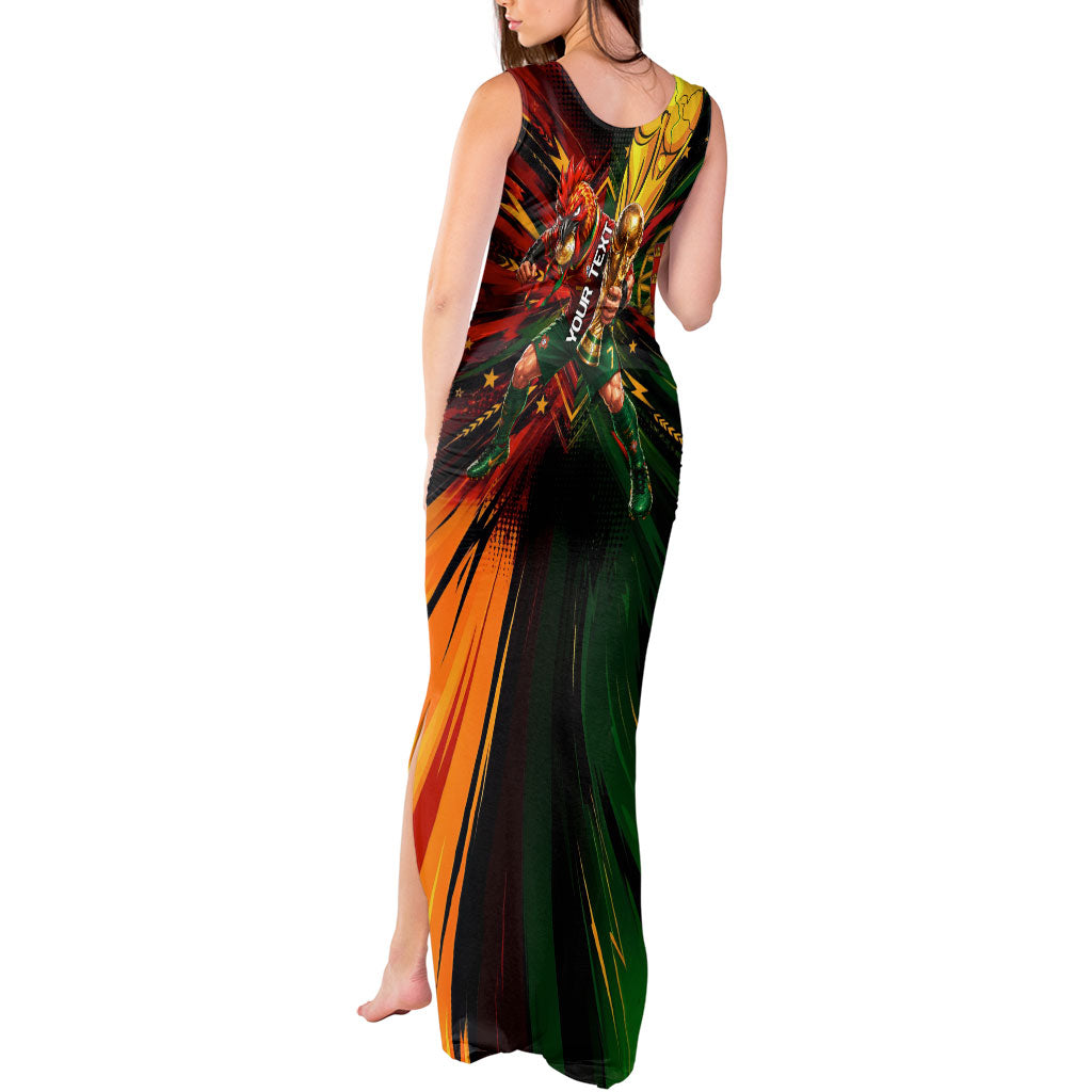 Personalized Portugal Football Champions 2026 Tank Maxi Dress Rooster Mascot Comic Trophy Soccer Ball