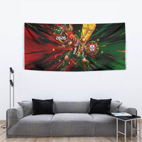 Personalized Portugal Football Champions 2026 Tapestry Rooster Mascot Comic Trophy Soccer Ball