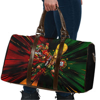 Personalized Portugal Football Champions 2026 Travel Bag Rooster Mascot Comic Trophy Soccer Ball