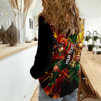 Personalized Portugal Football Champions 2026 Women Casual Shirt Rooster Mascot Comic Trophy Soccer Ball