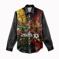 Personalized Portugal Football Champions 2026 Women Casual Shirt Rooster Mascot Comic Trophy Soccer Ball