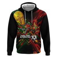 Personalized Portugal Football Champions 2026 Zip Hoodie Rooster Mascot Comic Trophy Soccer Ball