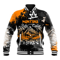 Personalized Montana Glacier National Park Baseball Jacket Urban Graffiti Street Art Paint Splatter