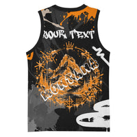 Personalized Montana Glacier National Park Basketball Jersey Urban Graffiti Street Art Paint Splatter