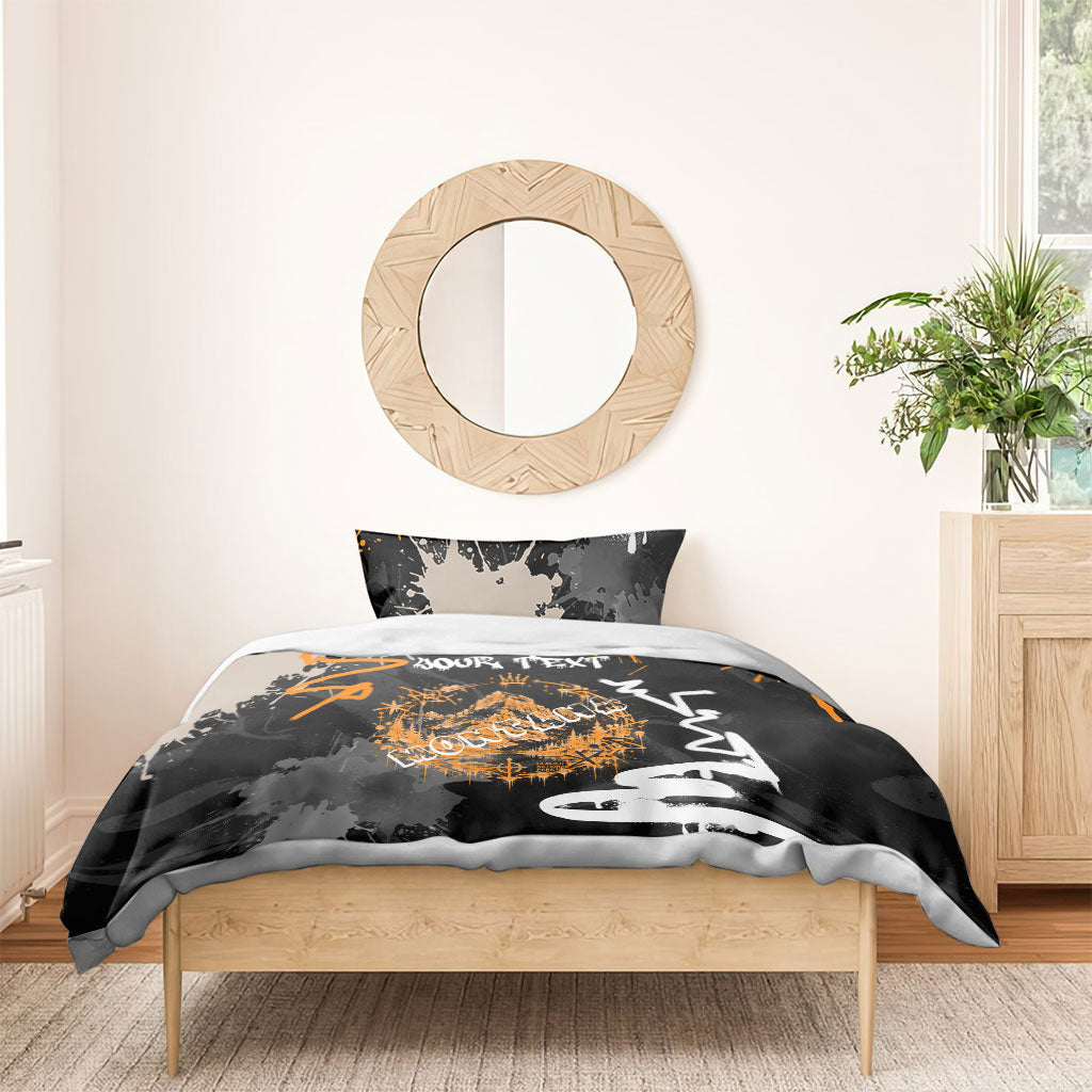 Personalized Montana Glacier National Park Bedding Set Urban Graffiti Street Art Paint Splatter