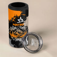 Personalized Montana Glacier National Park 4 in 1 Can Cooler Tumbler Urban Graffiti Street Art Paint Splatter