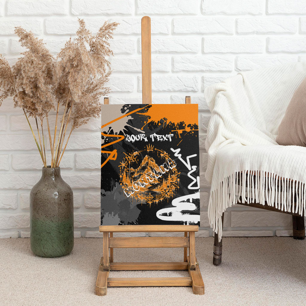 Personalized Montana Glacier National Park Canvas Wall Art Urban Graffiti Street Art Paint Splatter