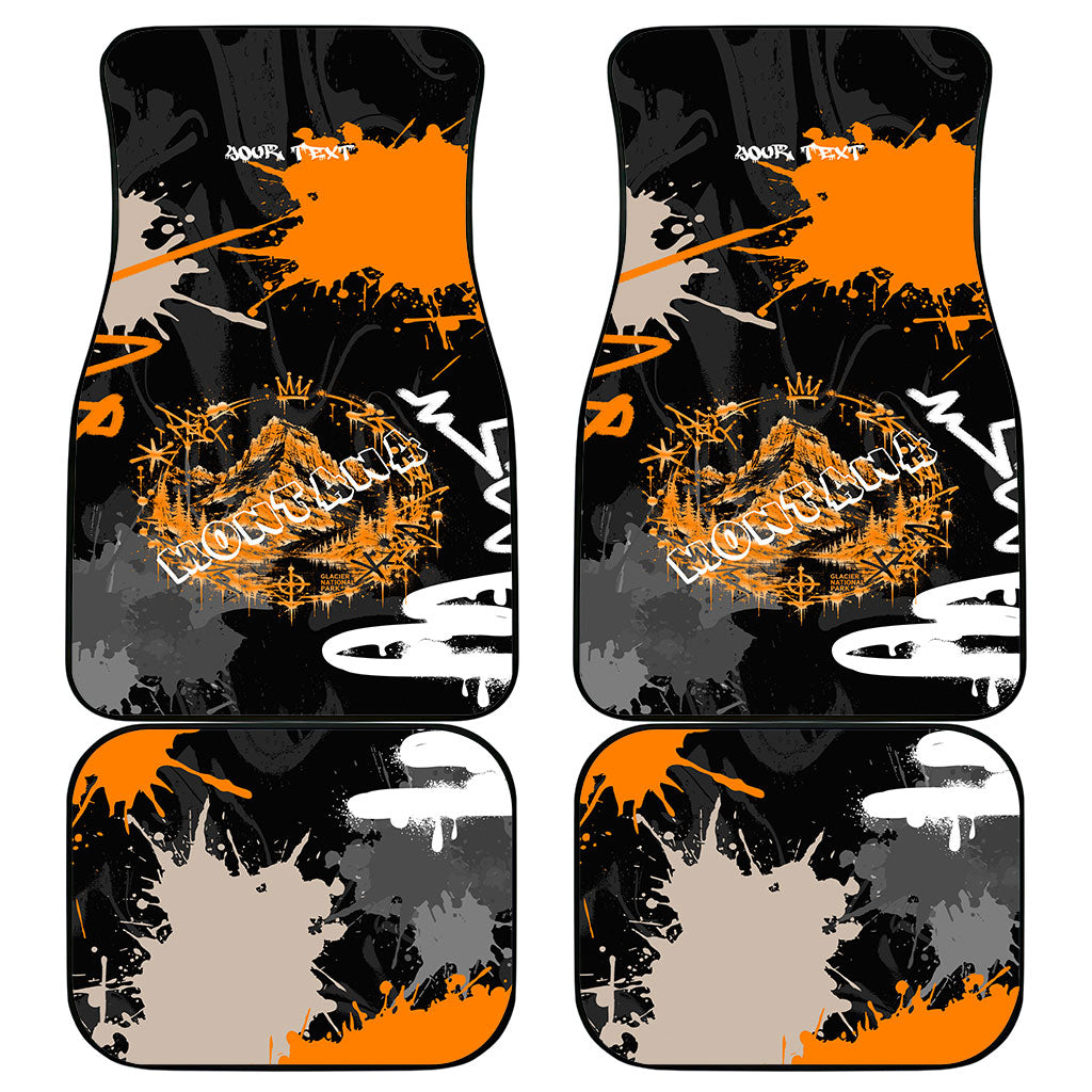 Personalized Montana Glacier National Park Car Mats Urban Graffiti Street Art Paint Splatter