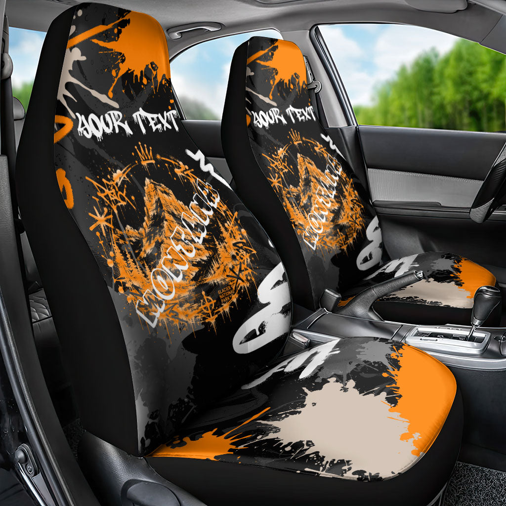 Personalized Montana Glacier National Park Car Seat Cover Urban Graffiti Street Art Paint Splatter