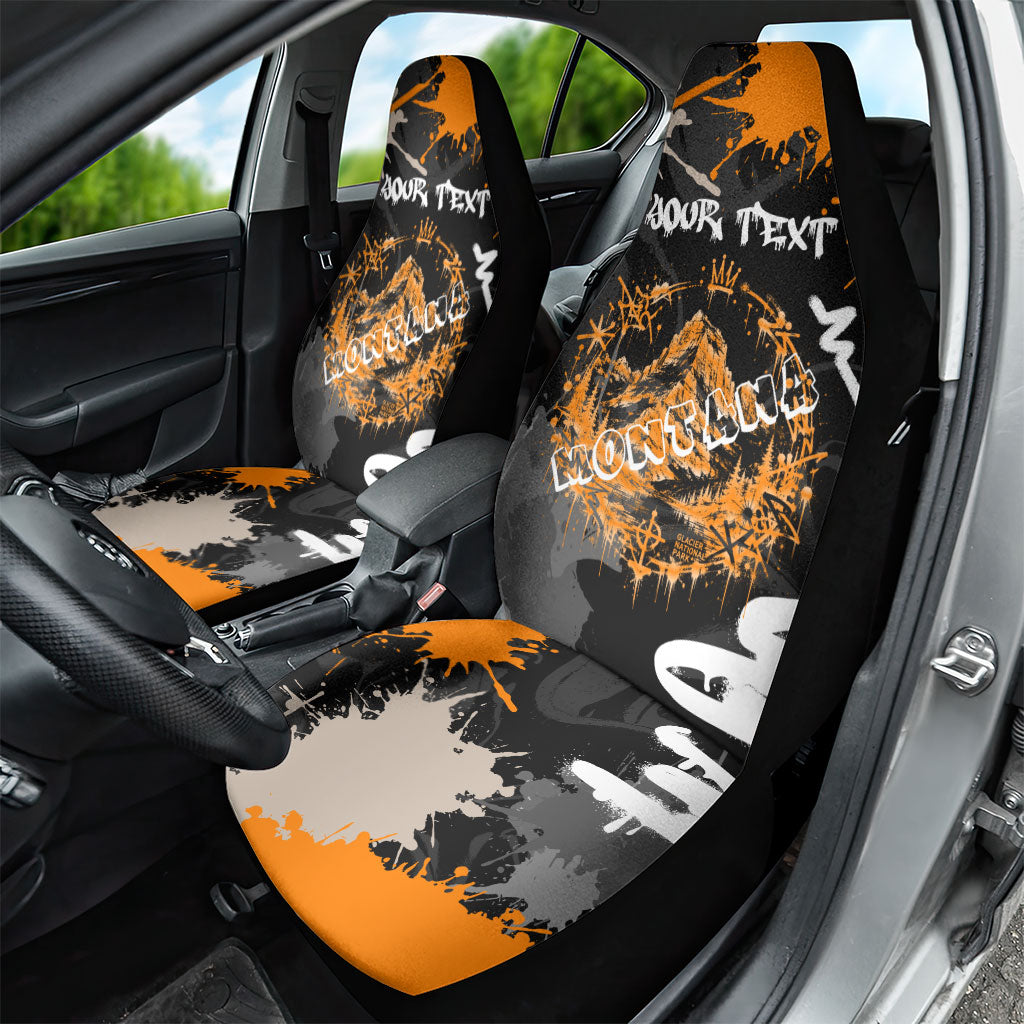 Personalized Montana Glacier National Park Car Seat Cover Urban Graffiti Street Art Paint Splatter