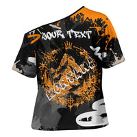Personalized Montana Glacier National Park Cross Shoulder Shirt Urban Graffiti Street Art Paint Splatter