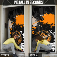 Personalized Montana Glacier National Park Door Cover Urban Graffiti Street Art Paint Splatter