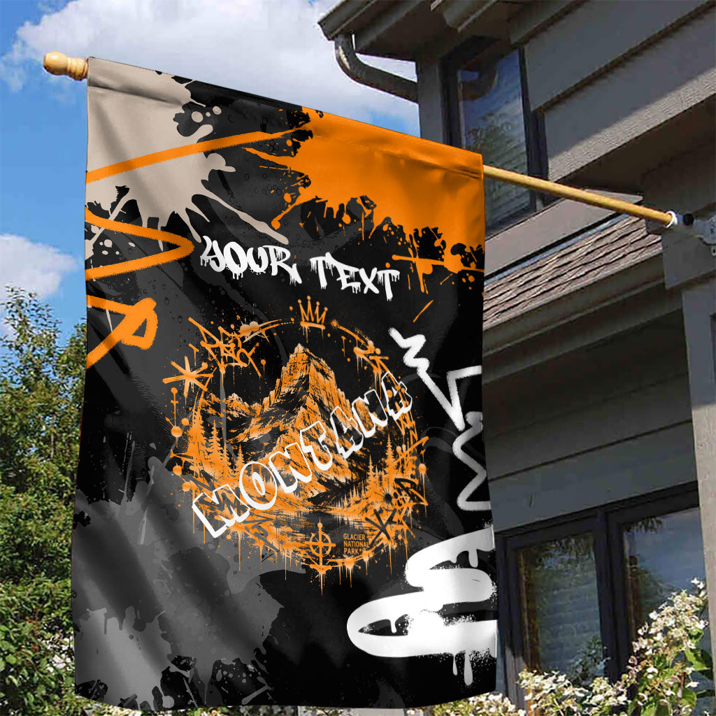 Personalized Montana Glacier National Park Garden Flag Urban Graffiti Street Art Paint Splatter