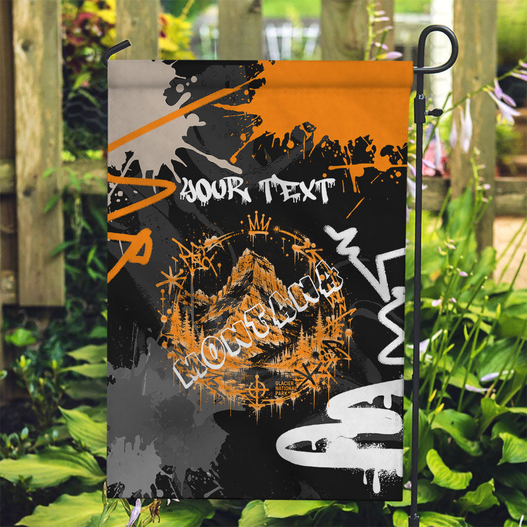 Personalized Montana Glacier National Park Garden Flag Urban Graffiti Street Art Paint Splatter