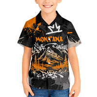 Personalized Montana Glacier National Park Hawaiian Shirt Urban Graffiti Street Art Paint Splatter