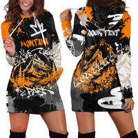 Personalized Montana Glacier National Park Hoodie Dress Urban Graffiti Street Art Paint Splatter
