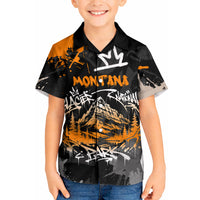 Personalized Montana Glacier National Park Kid Hawaiian Shirt Urban Graffiti Street Art Paint Splatter