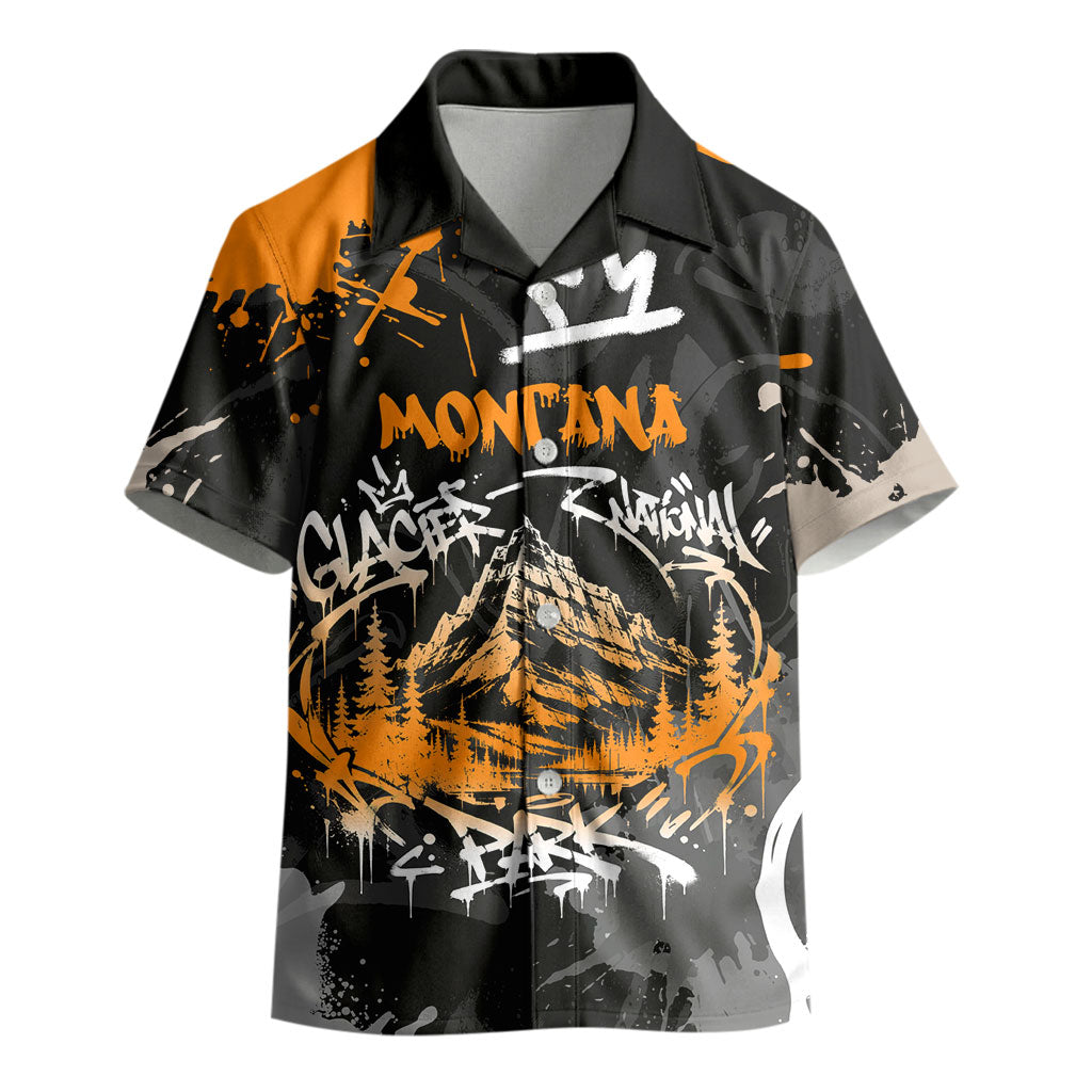 Personalized Montana Glacier National Park Kid Hawaiian Shirt Urban Graffiti Street Art Paint Splatter