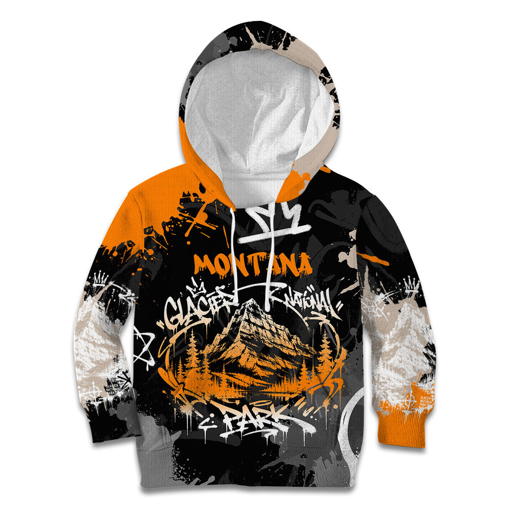 Personalized Montana Glacier National Park Kid Hoodie Urban Graffiti Street Art Paint Splatter