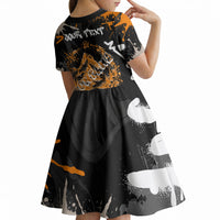 Personalized Montana Glacier National Park Kid Short Sleeve Dress Urban Graffiti Street Art Paint Splatter