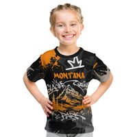 Personalized Montana Glacier National Park Kid T Shirt Urban Graffiti Street Art Paint Splatter