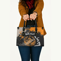 Personalized Montana Glacier National Park Leather Bag Urban Graffiti Street Art Paint Splatter