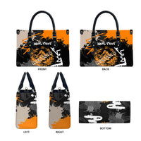 Personalized Montana Glacier National Park Leather Bag Urban Graffiti Street Art Paint Splatter