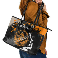 Personalized Montana Glacier National Park Leather Tote Bag Urban Graffiti Street Art Paint Splatter