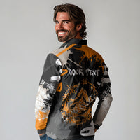 Personalized Montana Glacier National Park Long Sleeve Polo Shirt Urban Graffiti Street Art Paint Splatter