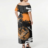 Personalized Montana Glacier National Park Off Shoulder Maxi Dress Urban Graffiti Street Art Paint Splatter